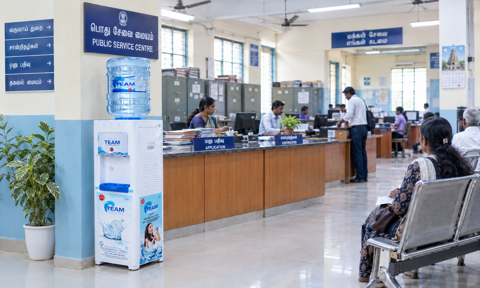 Government and institutional office drinking water supply