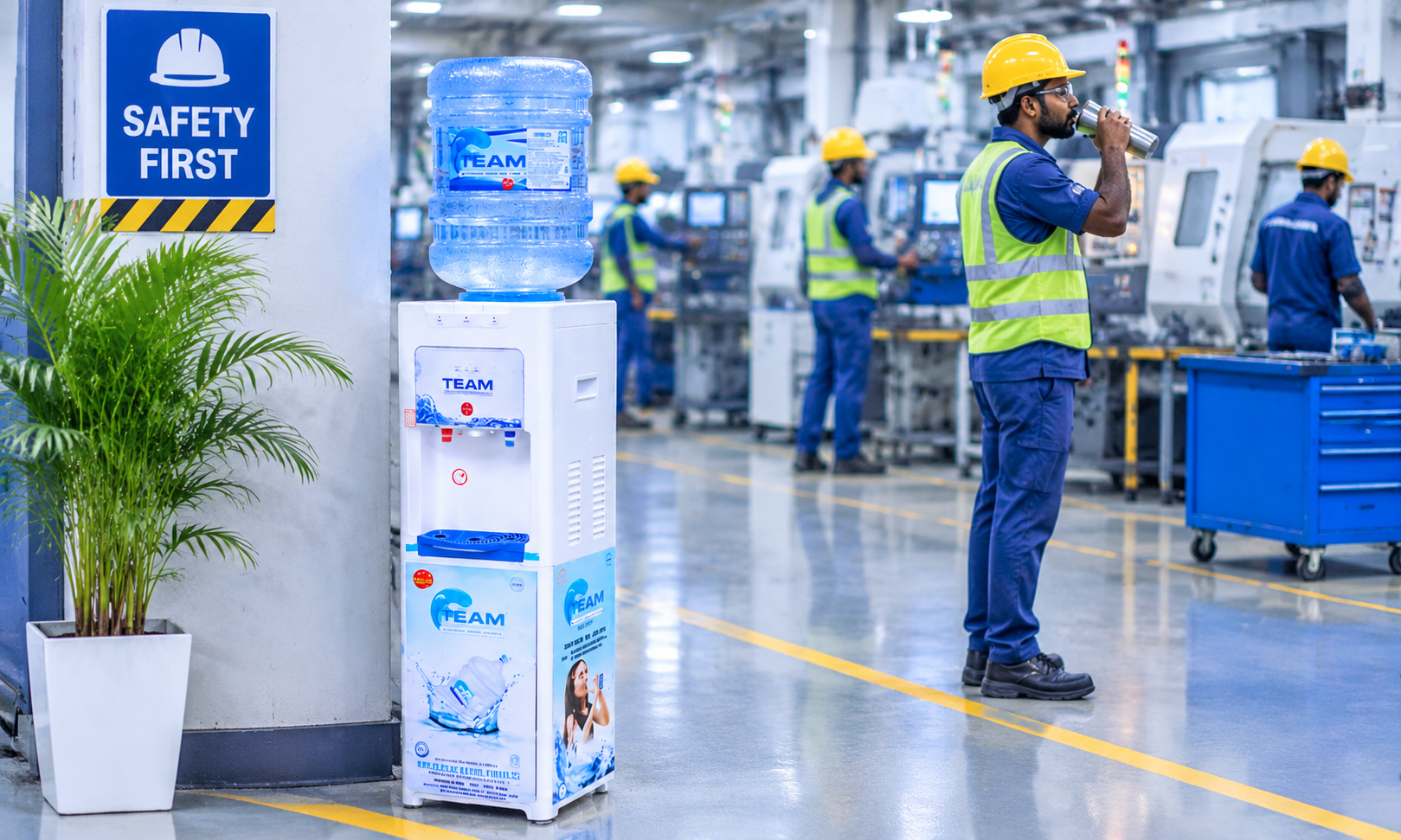 Manufacturing and industrial workplace drinking water supply
